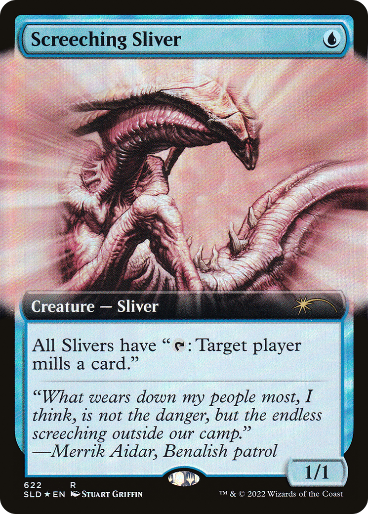 Screeching Sliver (SLD-622) [Secret Lair Drop]: (Extended Art) Foil