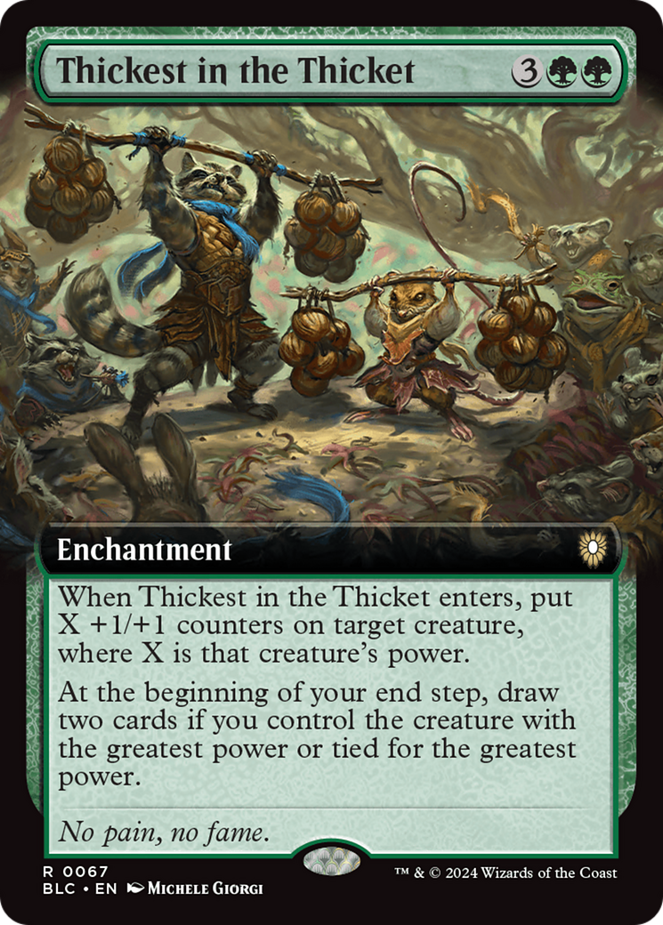 Thickest in the Thicket (BLC-067) [Bloomburrow Commander]: (Extended Art)