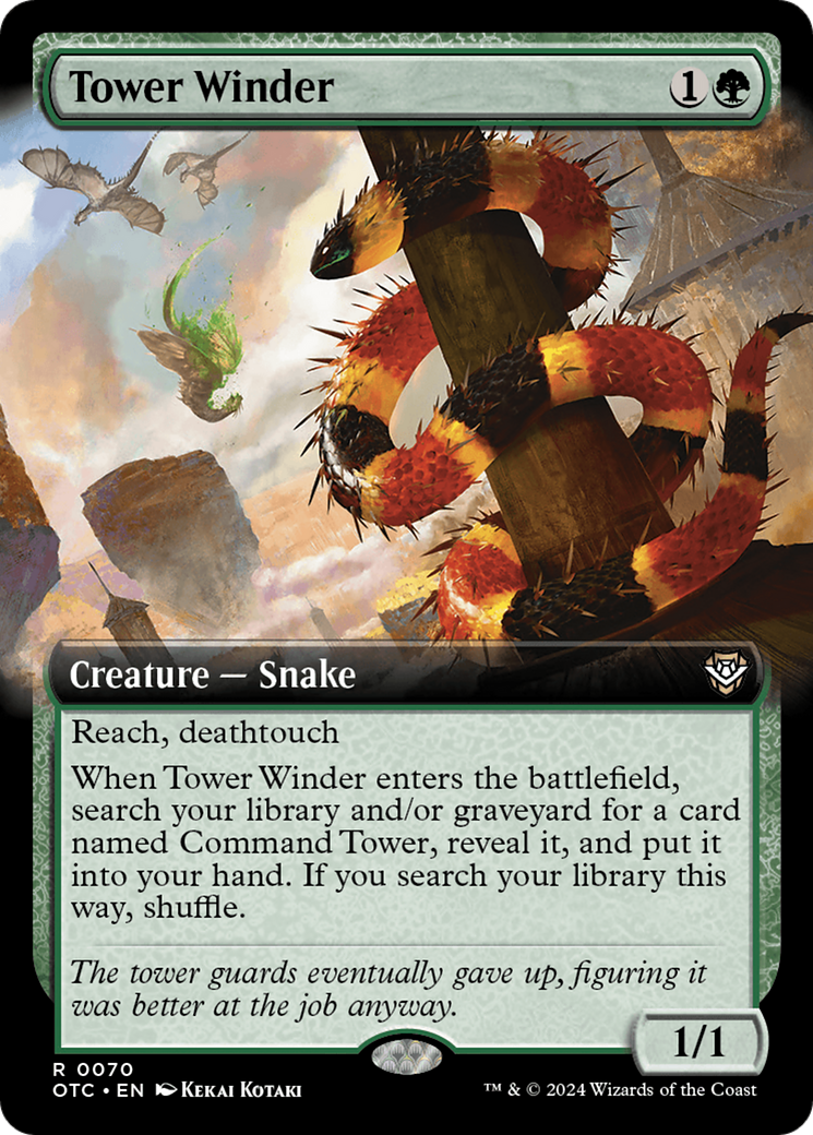 Tower Winder (OTC-070) [Outlaws of Thunder Junction Commander]: (Extended Art) Foil