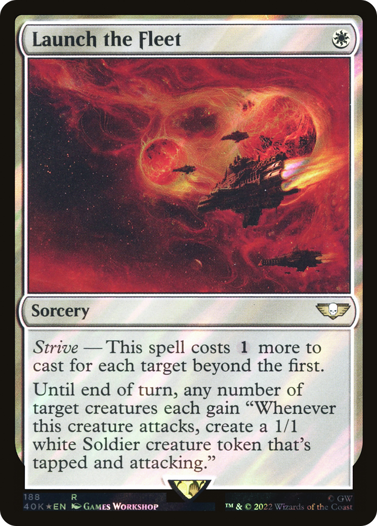 Launch the Fleet (Surge Foil) (40K-188) [Warhammer 40,000 Commander] Foil