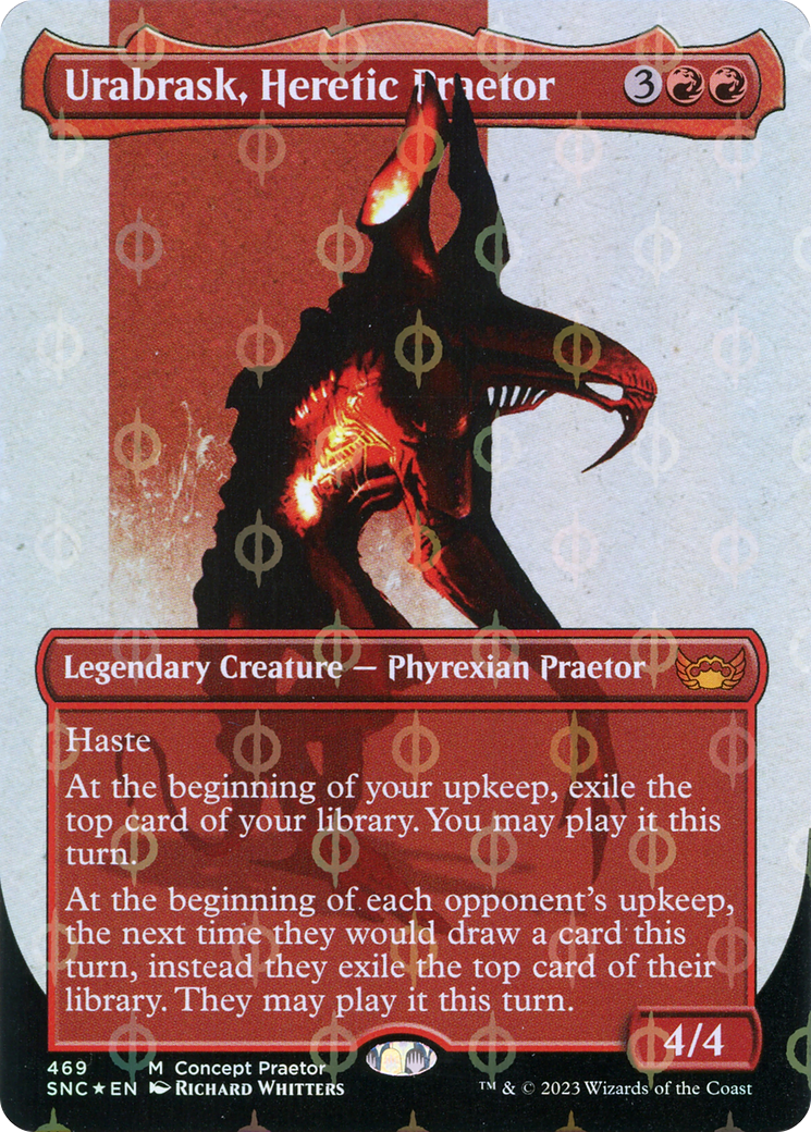 Urabrask, Heretic Praetor (ONE-469) [Streets of New Capenna] (Borderless) Foil