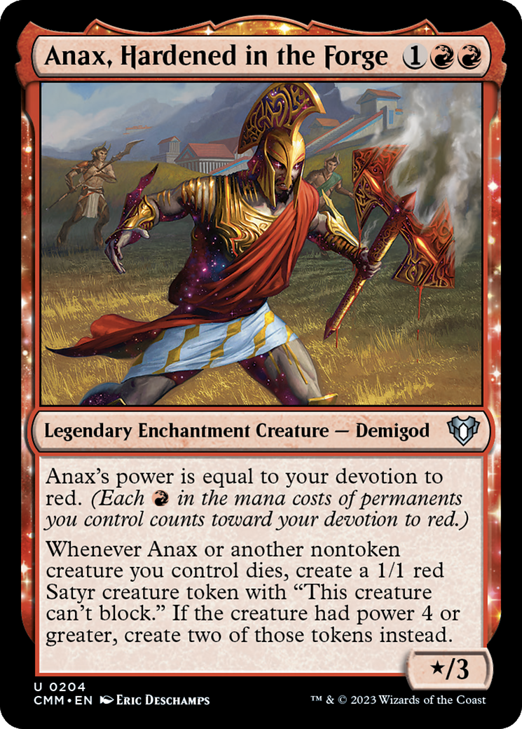 Anax, Hardened in the Forge (CMM-204) [Commander Masters]: (enchantment) Foil