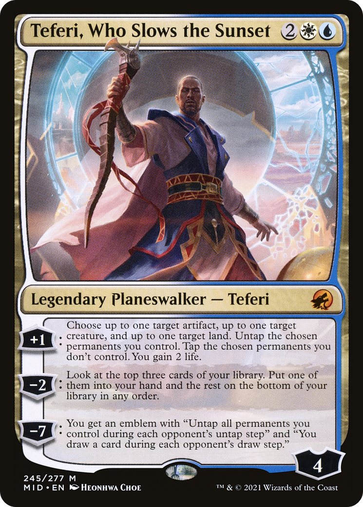 Teferi, Who Slows the Sunset (MID-245) [Innistrad: Midnight Hunt]