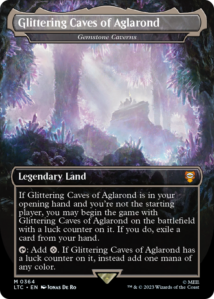 Glittering Caves of Aglarond - Gemstone Caverns (LTC-364) [Tales of Middle-earth Commander] / Glittering Caves of Aglarond (Borderless) Foil