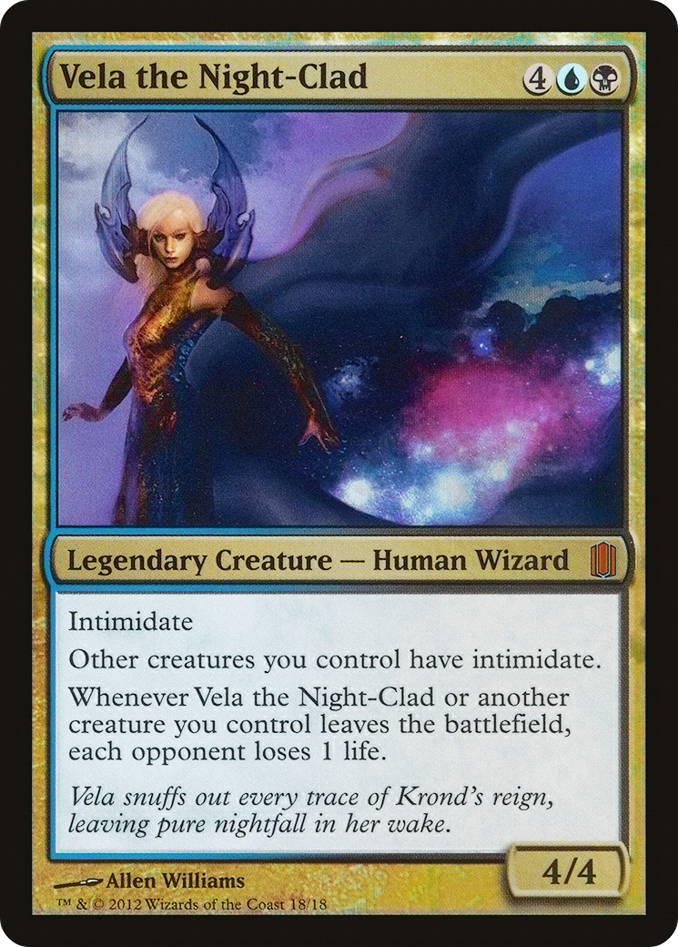 Vela the Night-Clad (CM1-018) [Commander's Arsenal] Foil