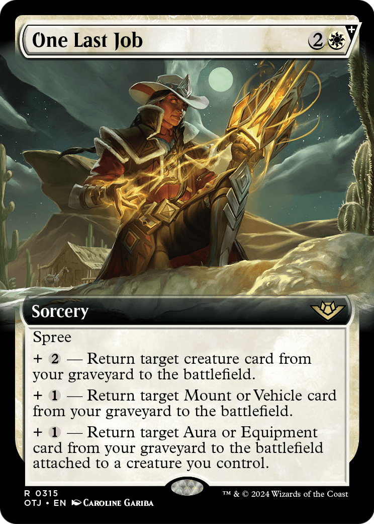 One Last Job (Extended Art) (OTJ-315) [Outlaws of Thunder Junction] Foil