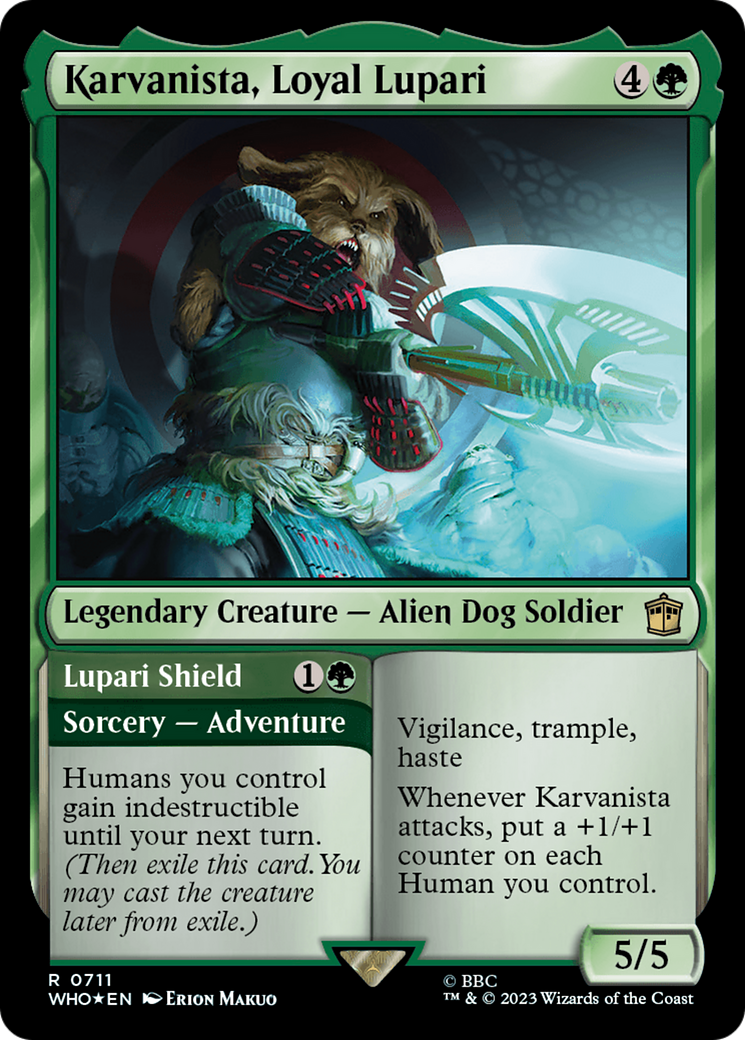 Karvanista, Loyal Lupari // Lupari Shield (WHO-711) [Doctor Who] Foil
