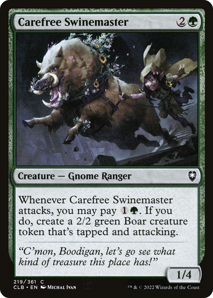 Carefree Swinemaster (CLB-219) [Commander Legends: Battle for Baldur's Gate] Foil