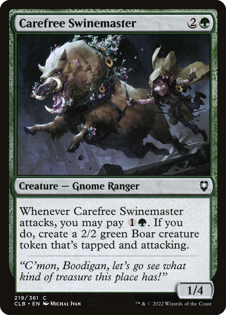 Carefree Swinemaster (CLB-219) [Commander Legends: Battle for Baldur's Gate]