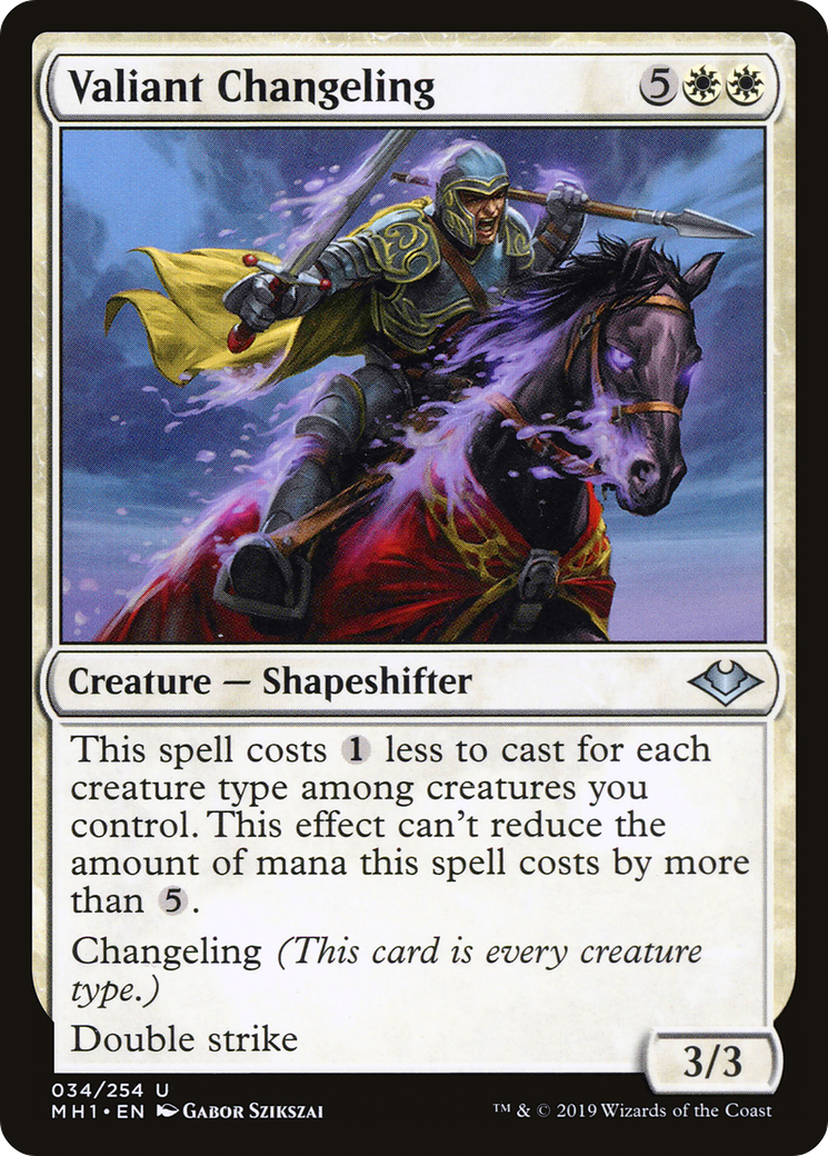 Valiant Changeling (MH1-034) [Modern Horizons] Foil