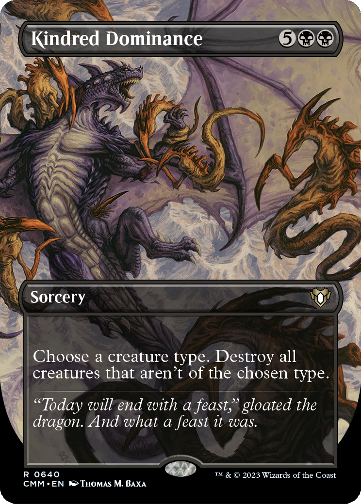 Kindred Dominance (Borderless) (CMM-640) [Commander Masters] Foil