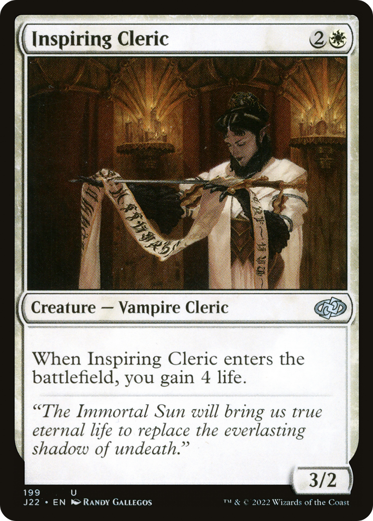 Inspiring Cleric (J22-199) [Jumpstart 2022]