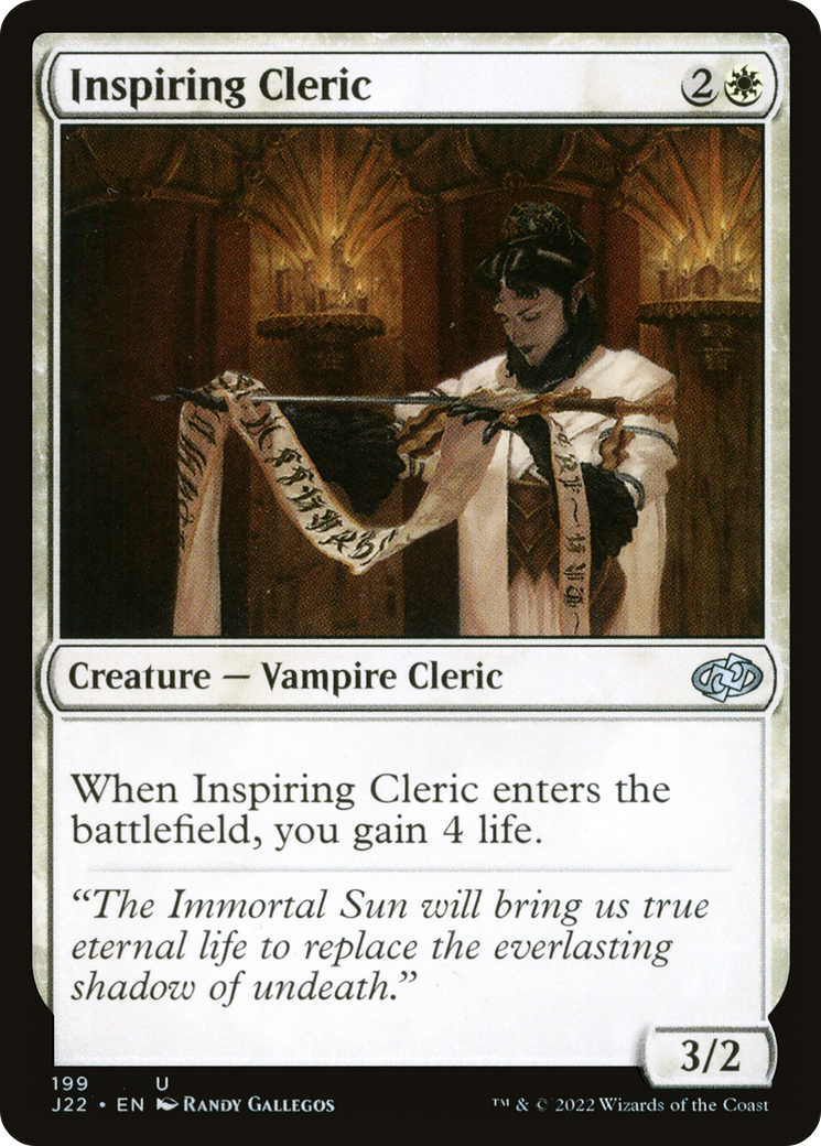 Inspiring Cleric (J22-199) [Jumpstart 2022]