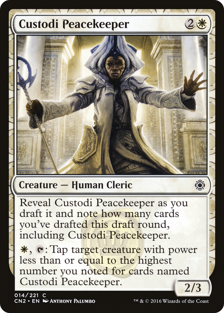 Custodi Peacekeeper (CN2-014) [Conspiracy: Take the Crown]: (draft)