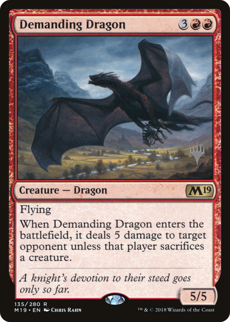 Demanding Dragon (PPM20-135P) [Core Set 2019 Promos]