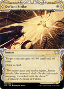 Defiant Strike (STA-003) (Showcase) (Borderless) [Strixhaven Mystical Archive]