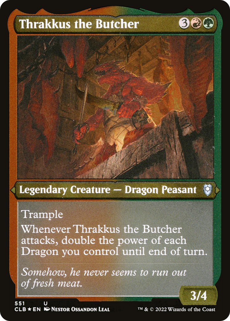 Thrakkus the Butcher (CLB-551) [Commander Legends: Battle for Baldur's Gate] Etched Foil