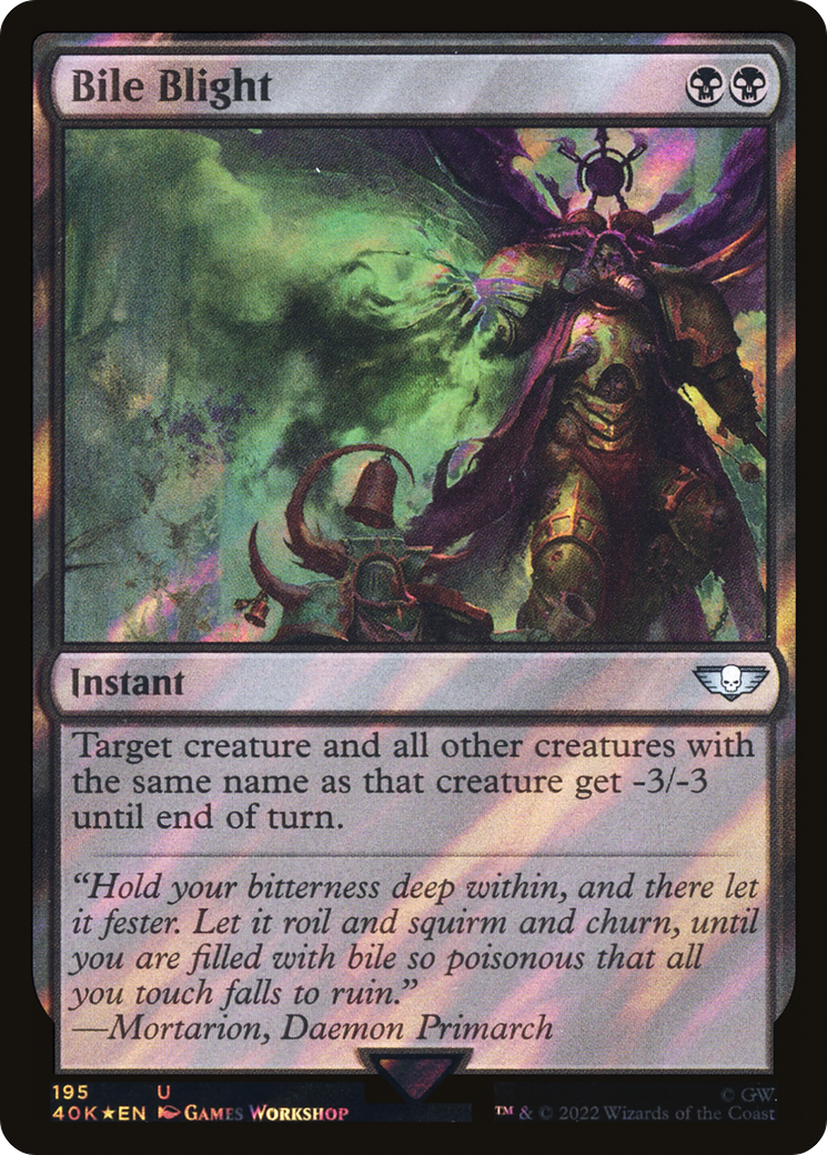 Bile Blight (Surge Foil) (40K-195) [Warhammer 40,000 Commander] Foil