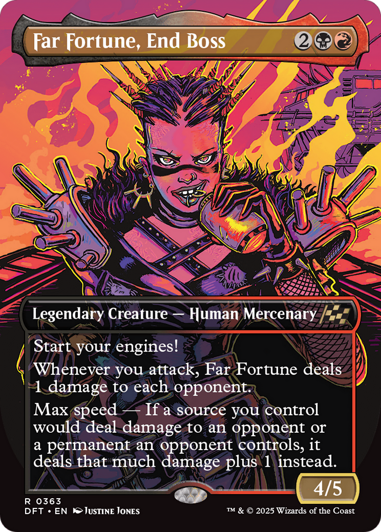 Far Fortune, End Boss (DFT-363) [Aetherdrift] (Borderless) Foil