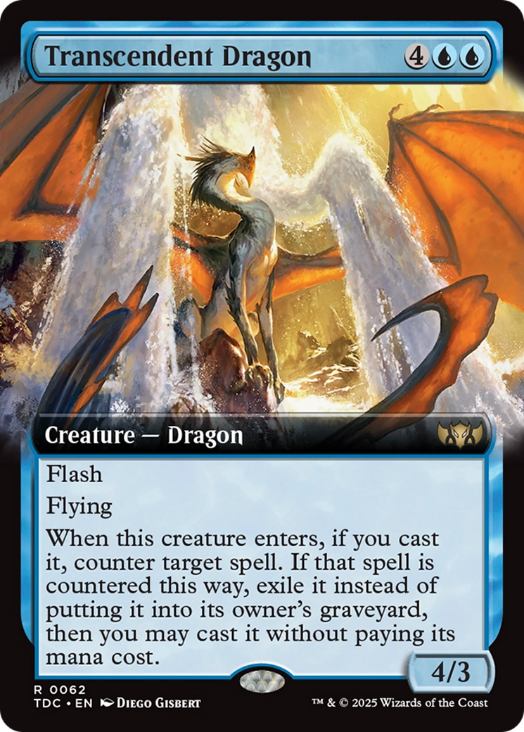 Transcendent Dragon (TDC-062) [Commander: Tarkir: Dragonstorm]: (Extended Art)