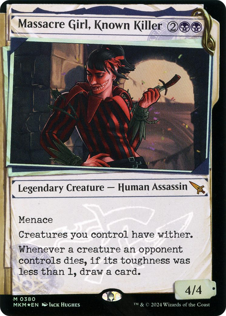 Massacre Girl, Known Killer (MKM-380) [Murders at Karlov Manor]: (Showcase) Foil