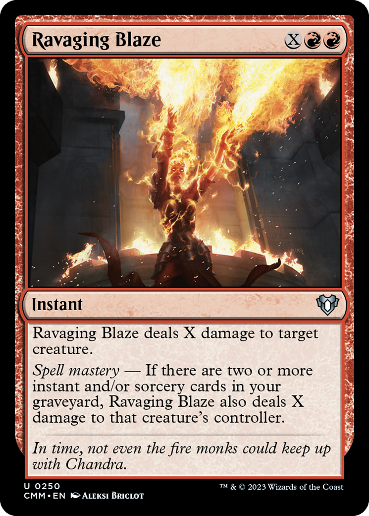 Ravaging Blaze (CMM-250) [Commander Masters] Foil