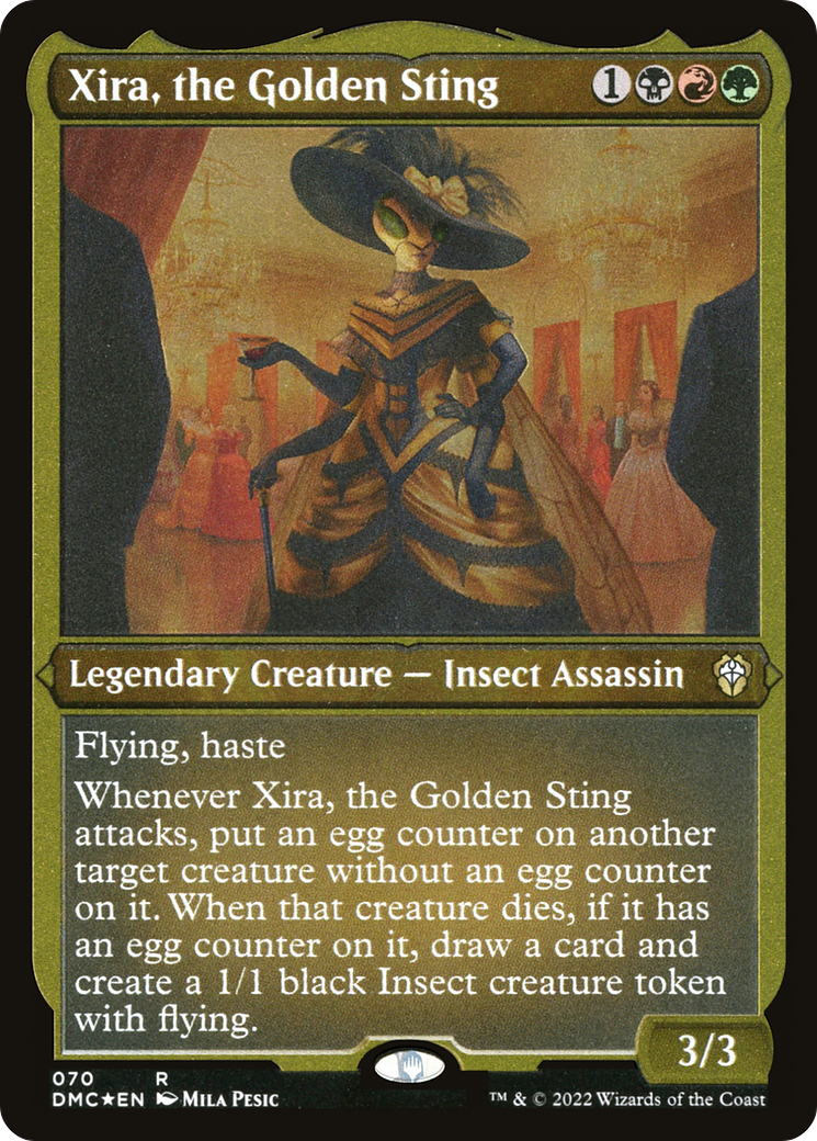 Xira, the Golden Sting (Foil Etched) (DMC-070) [Dominaria United Commander] Foil
