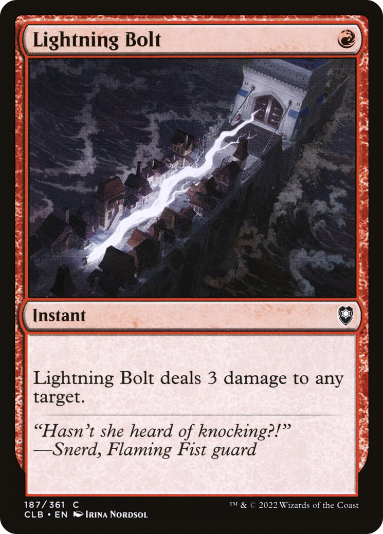 Lightning Bolt (CLB-187) [Commander Legends: Battle for Baldur's Gate]