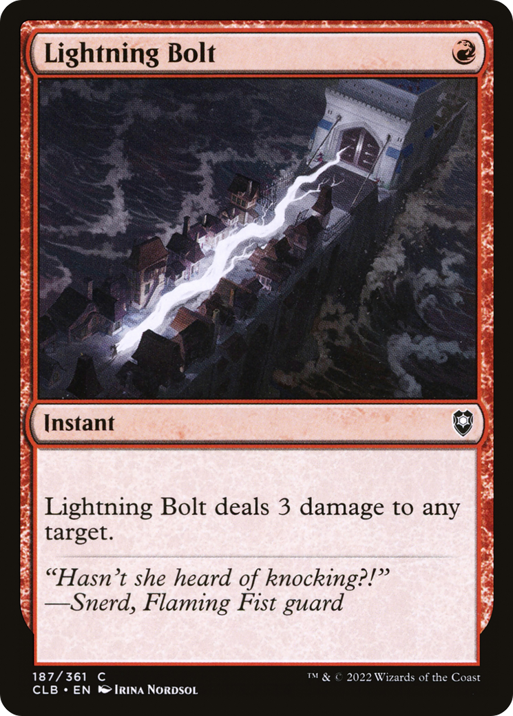 Lightning Bolt (CLB-187) [Commander Legends: Battle for Baldur's Gate]