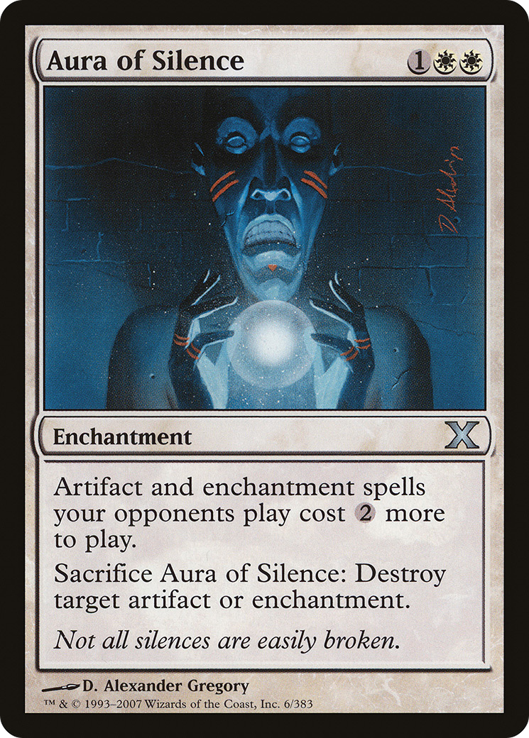 Aura of Silence (10E-006) [Tenth Edition] Foil