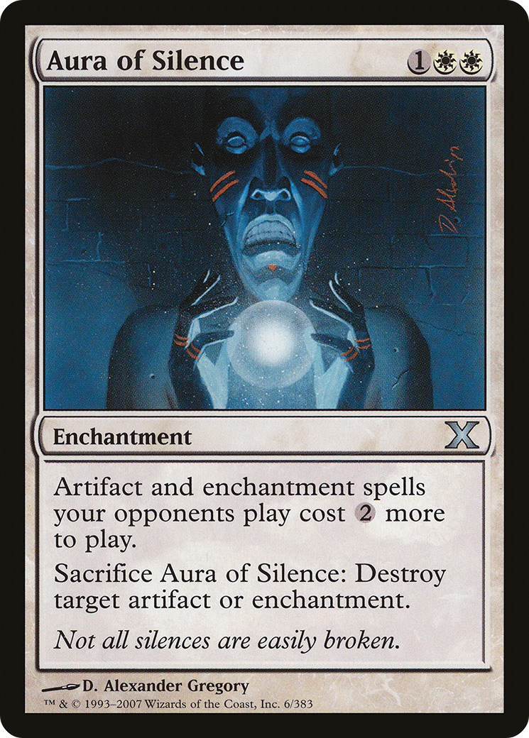 Aura of Silence (10E-006) [Tenth Edition] Foil