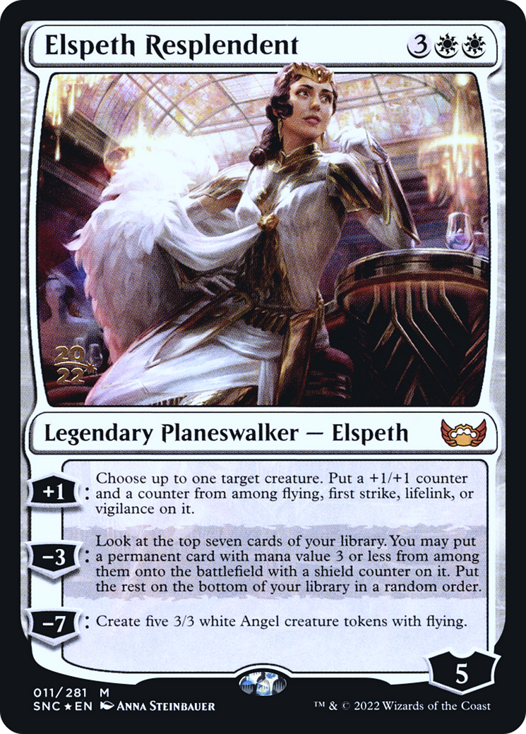 Elspeth Resplendent (PRE-11S) [Streets of New Capenna Promos] Foil