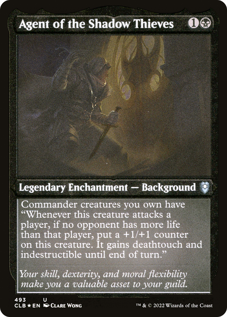 Agent of the Shadow Thieves (Foil Etched) (CLB-493) [Commander Legends: Battle for Baldur's Gate] Foil