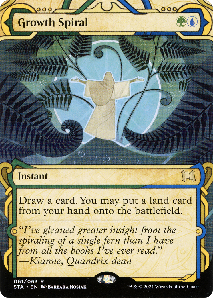Growth Spiral (STA-061) (Showcase) (Borderless) [Strixhaven Mystical Archive]