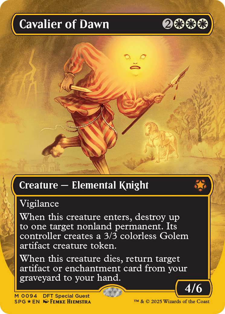 Cavalier of Dawn (SPG-094) [Special Guests] (Borderless) Foil