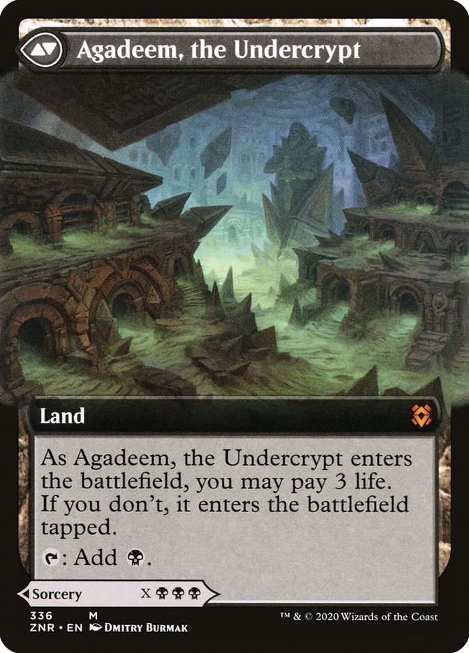 Agadeem's Awakening // Agadeem, the Undercrypt (ZNR-336) [Zendikar Rising]: (Extended Art) Foil