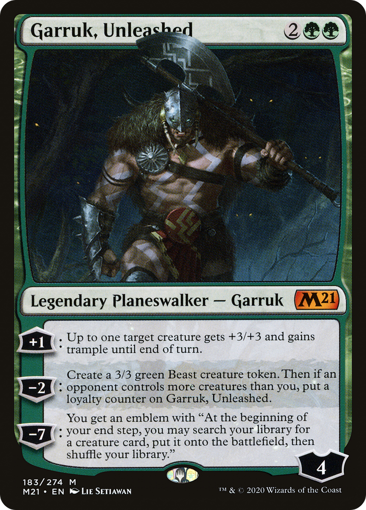 Garruk, Unleashed (M21-183) [Core Set 2021] Foil