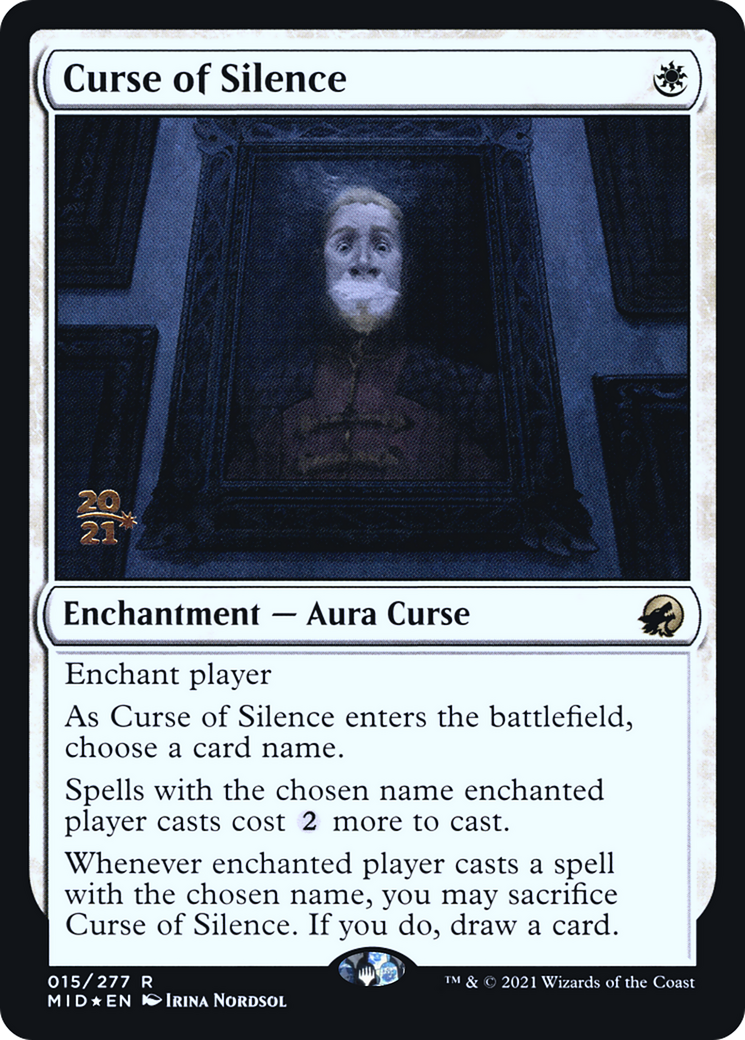 Curse of Silence (PRE-15S) [Innistrad: Midnight Hunt Promos] Foil