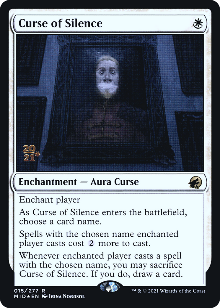 Curse of Silence (PRE-15S) [Innistrad: Midnight Hunt Promos] Foil