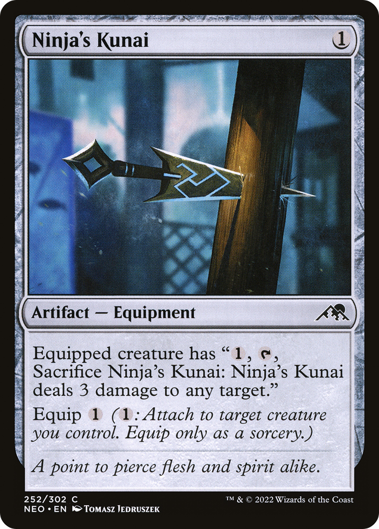 Ninja's Kunai (NEO-252) [Kamigawa: Neon Dynasty] Foil