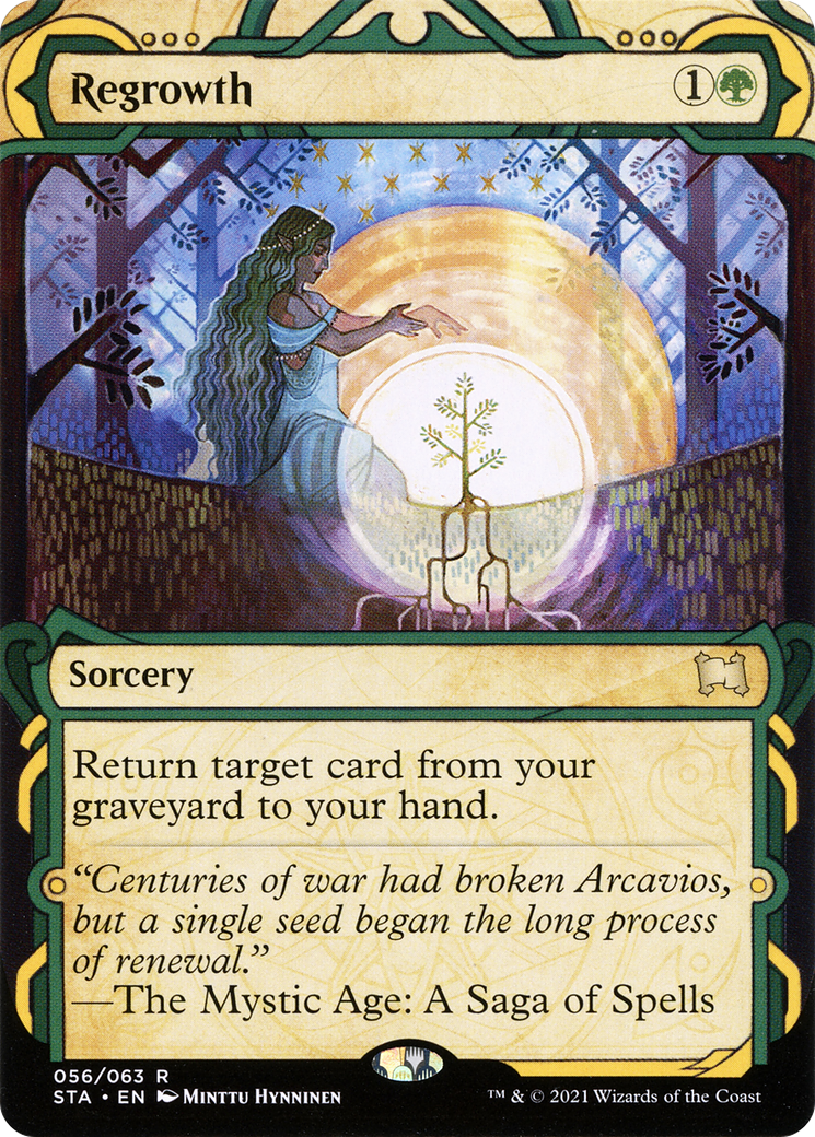 Regrowth (STA-056) (Showcase) (Borderless) [Strixhaven Mystical Archive]
