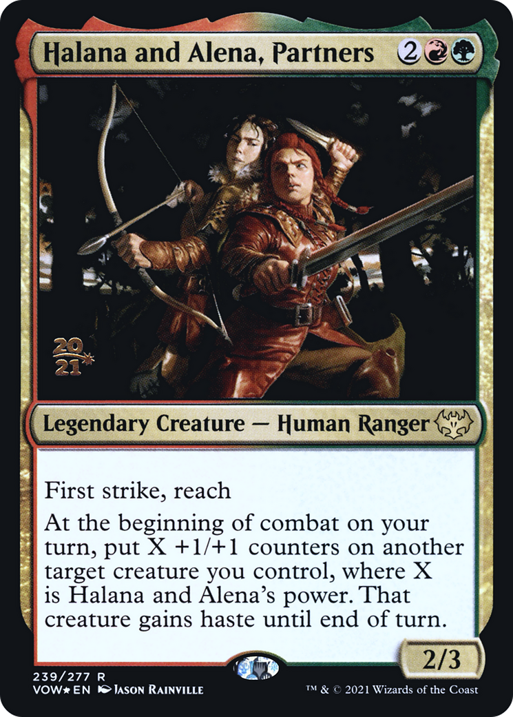 Halana and Alena, Partners (PRE-239) [Innistrad: Crimson Vow Promos] Foil