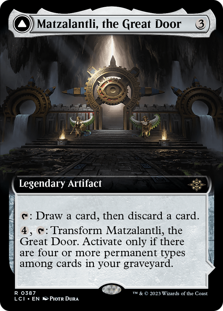 Matzalantli, the Great Door // The Core (LCI-387) [The Lost Caverns of Ixalan]: (Extended Art) Foil