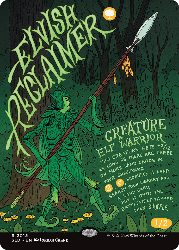 Elvish Reclaimer (SLD-2015) [Secret Lair Drop] (Borderless)