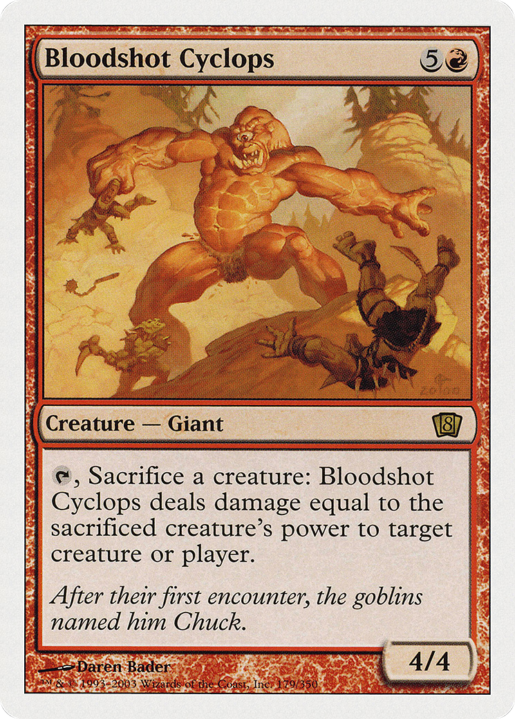 Bloodshot Cyclops (8ED-179) [Eighth Edition] Foil