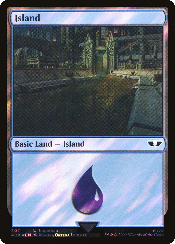 Island (40K-307) [Warhammer 40,000 Commander] Foil