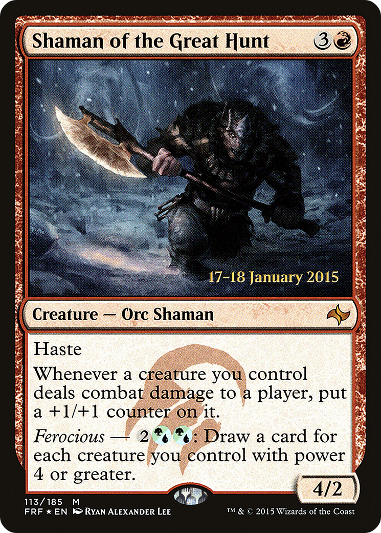 Shaman of the Great Hunt (PRE-113S) [Fate Reforged Promos] Foil