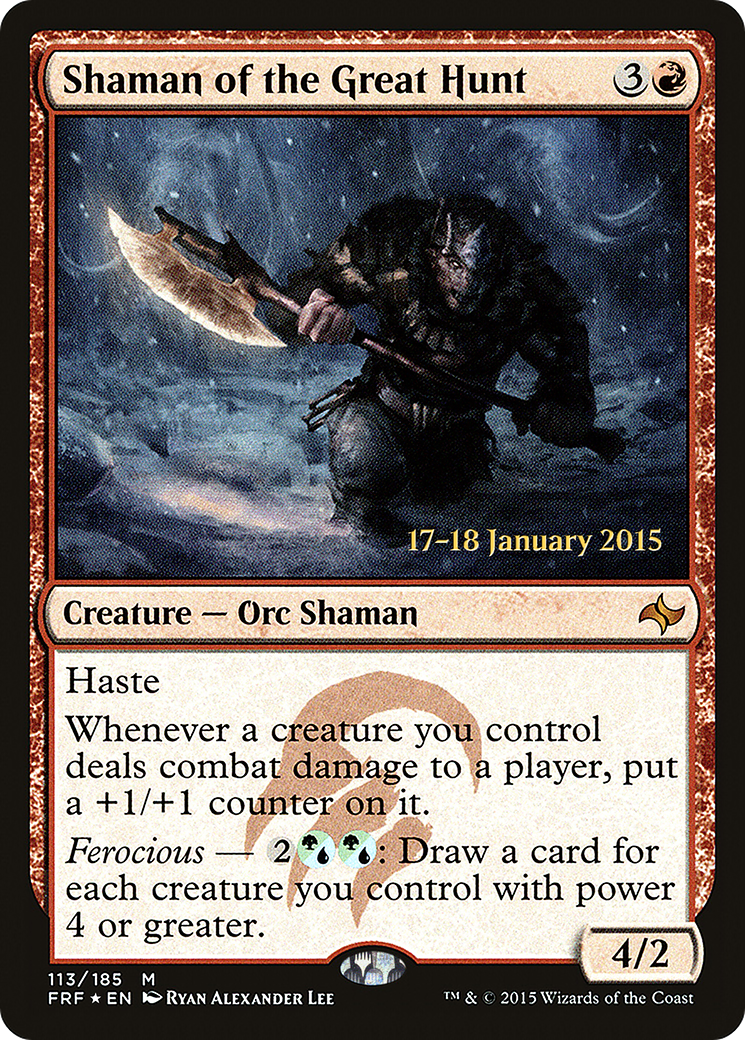 Shaman of the Great Hunt (PRE-113S) [Fate Reforged Promos] Foil
