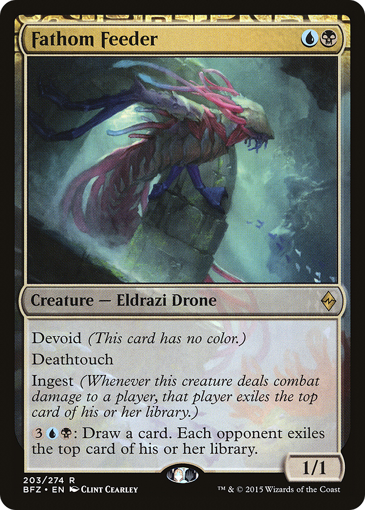 Fathom Feeder (BFZ-203) [Battle for Zendikar]: (devoid) Foil