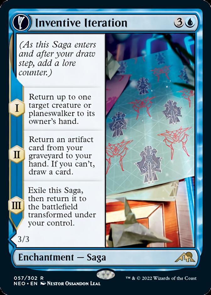 Inventive Iteration // Living Breakthrough (NEO-057) [Kamigawa: Neon Dynasty]: (fandfc, enchantment)